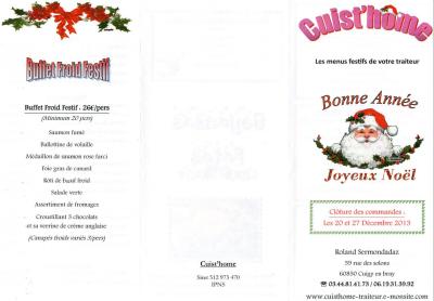 Menus festifs 2013